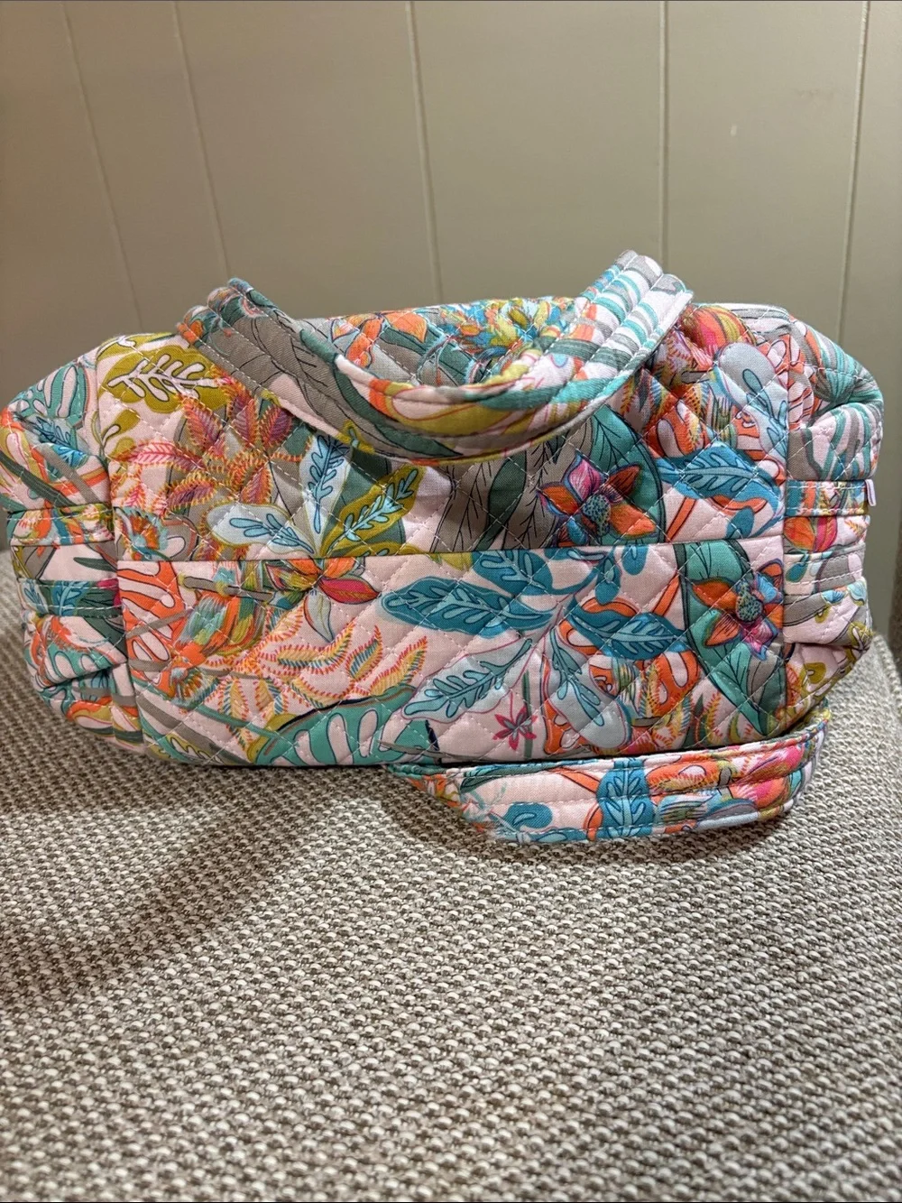 Vera Bradley Multi-Compartment Shoulder Satchel in Rainforest Canopy